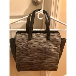 Black and silver small tote